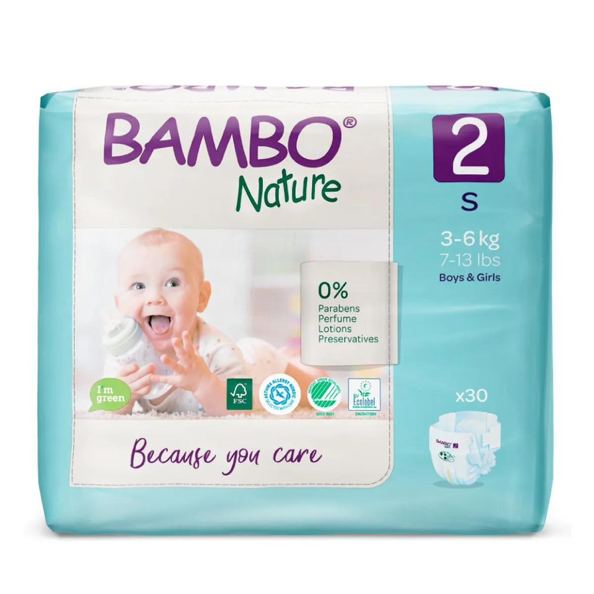 BAMBO NATURE - Pañales Bambo Nature Talla 2 S Empaque 30 Und