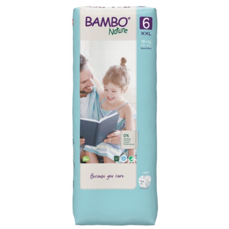 BAMBO NATURE - Pañal Bambo Nature Talla XXL Empaque 40 Und