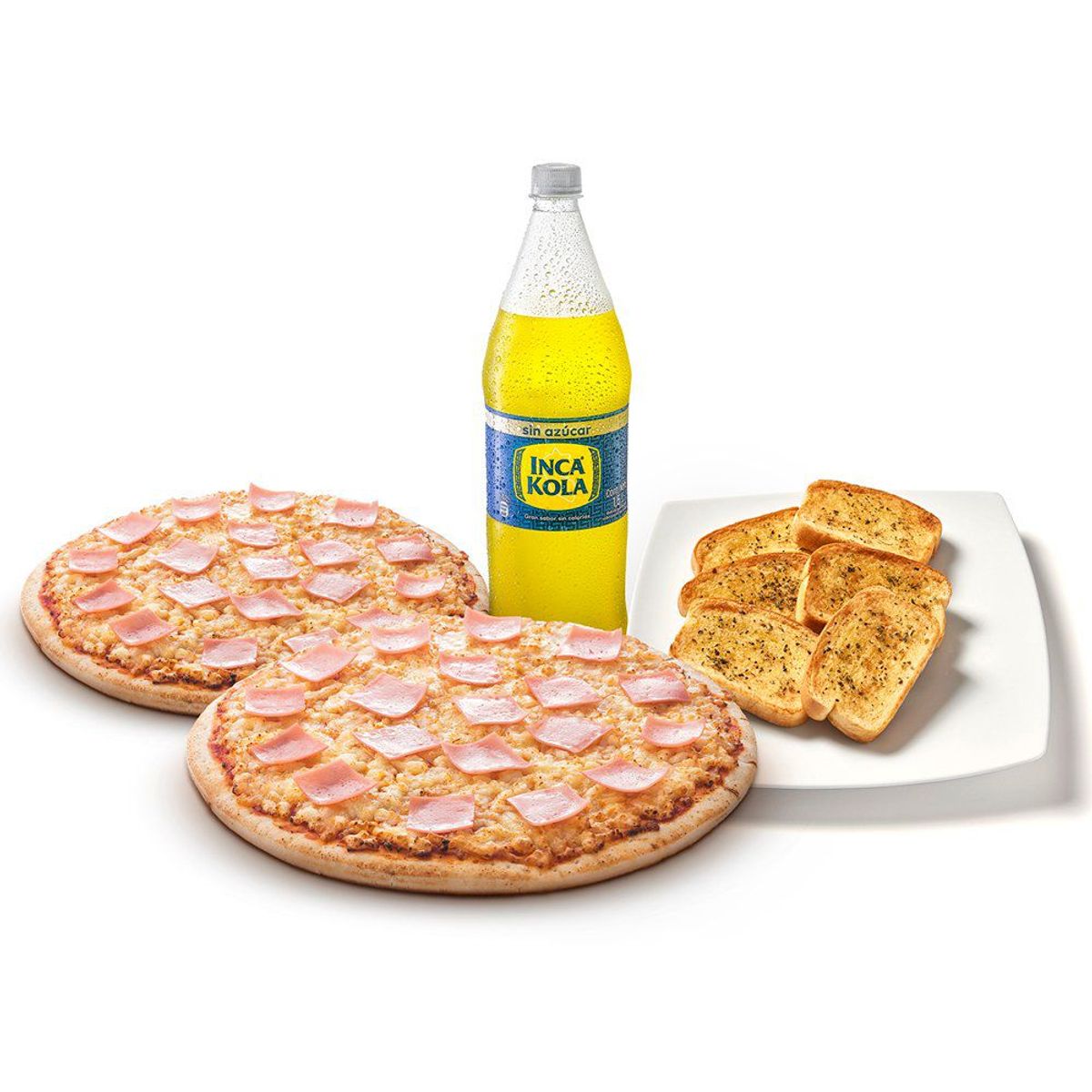 TOTTUS - 2 Pizzas Americanas Tottus + 06 Und Pan Al Ajo Horneado + Gaseosa
