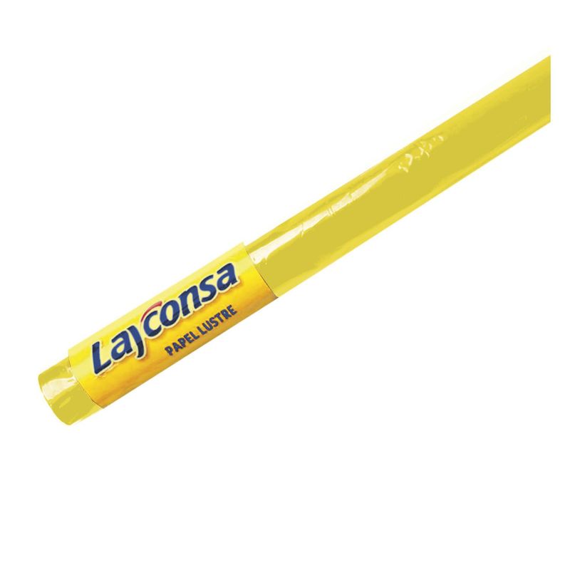 LAYCONSA - Papel Lustre Layconsa Amarillo 50 cm X 70 cm Rollo 3 Und
