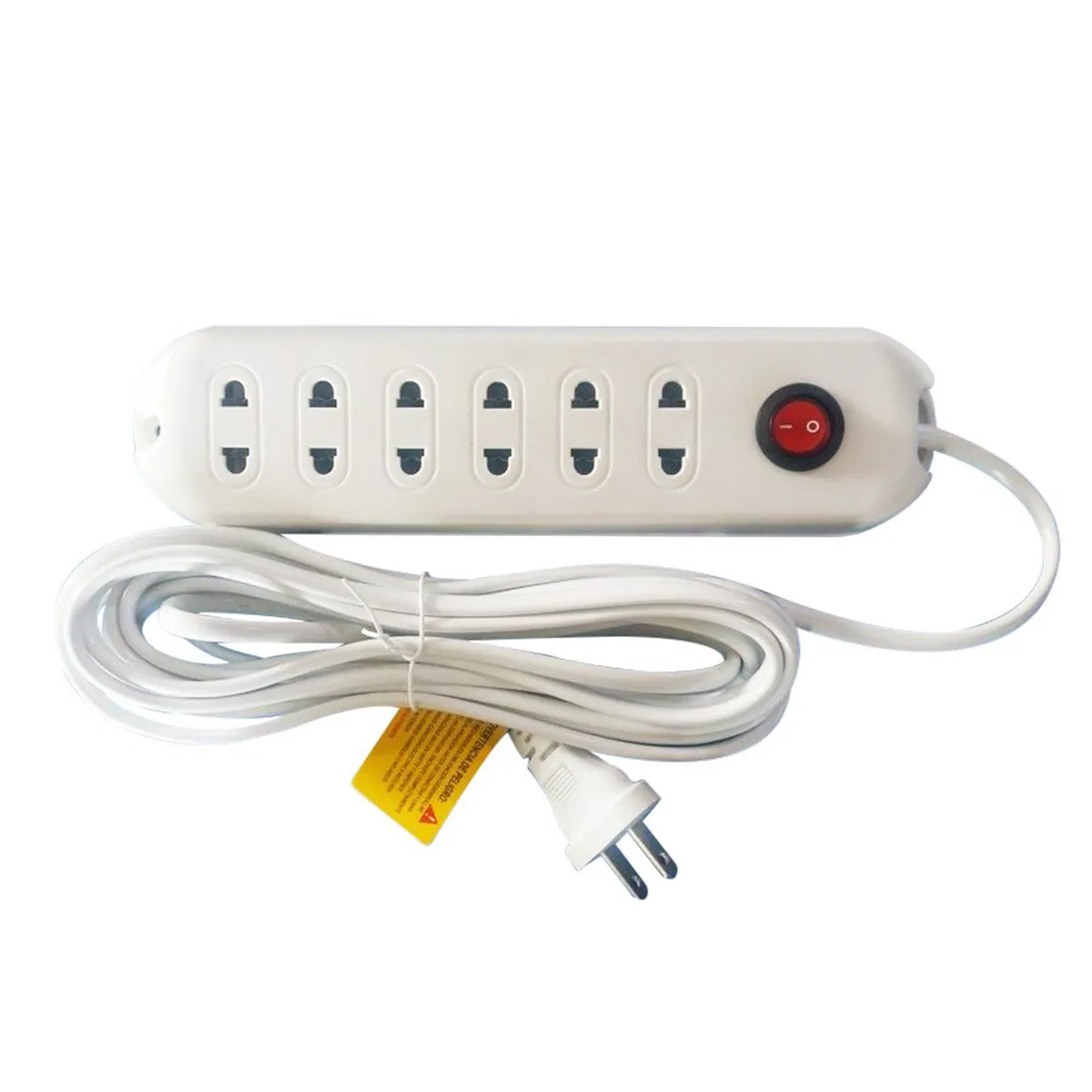 HALUX - Extensión 5M 6Tomas Blanca