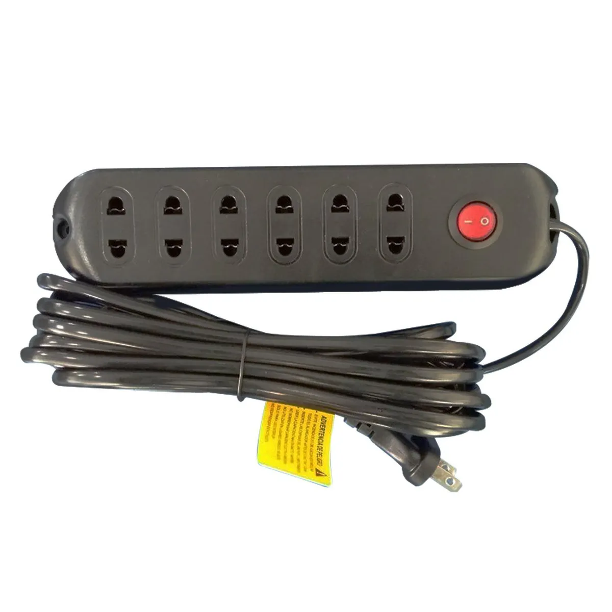 HALUX - Extensión 5M 6Tomas Negro