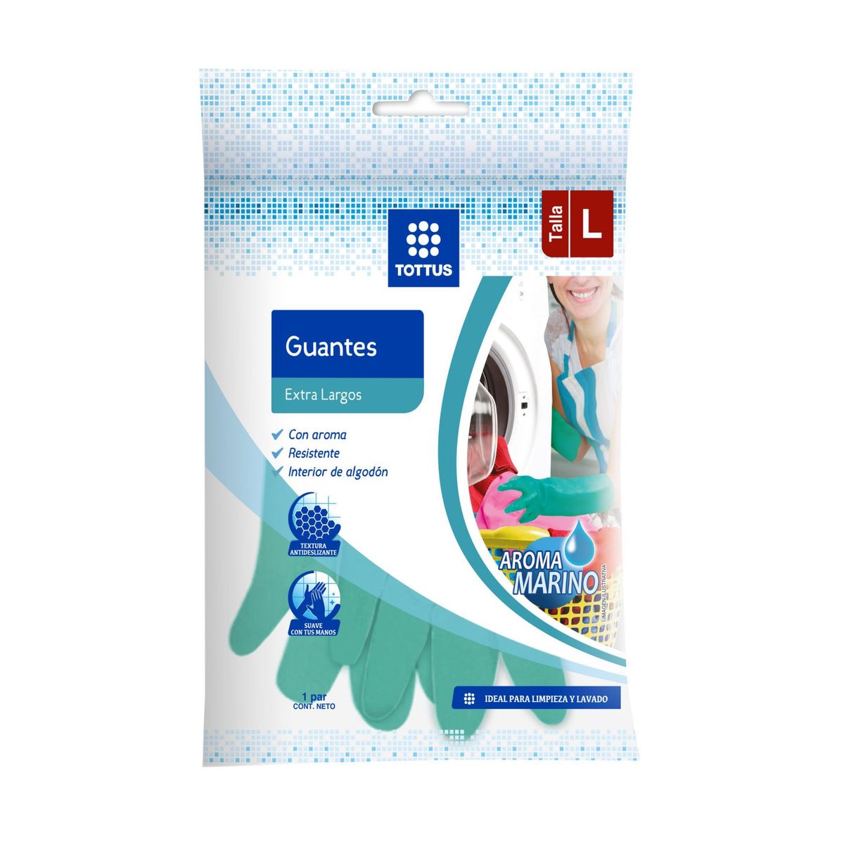 TOTTUS - Guantes Extra Largo Tottus Talla L