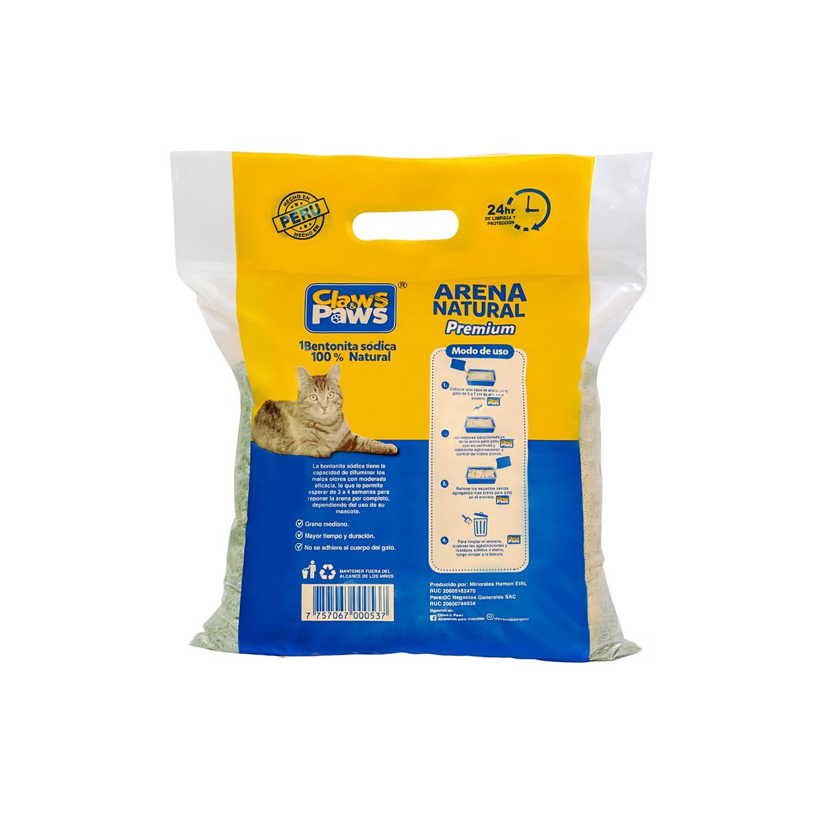 CLAWS PAWS - Arena para Gato Claws Paws Premium Bolsa 10 Kg