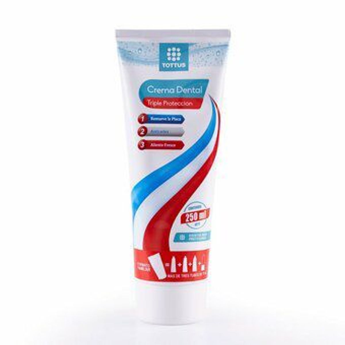 TOTTUS - Crema Dental Tottus Triple Protección Empaque 6 Und