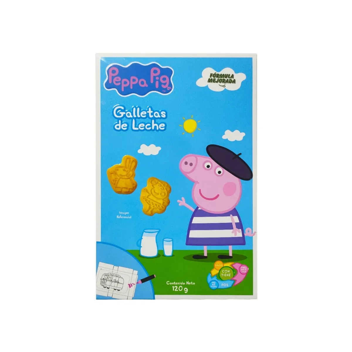 PEPPA PIG - Galletas Peppa Pig de Leche Caja 120 g