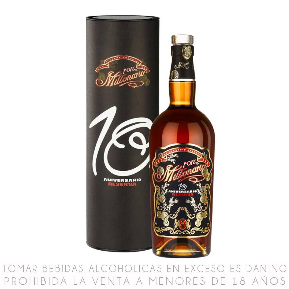 MILLONARIO - Ron Millonario Décimo Aniversario Botella 700 mL