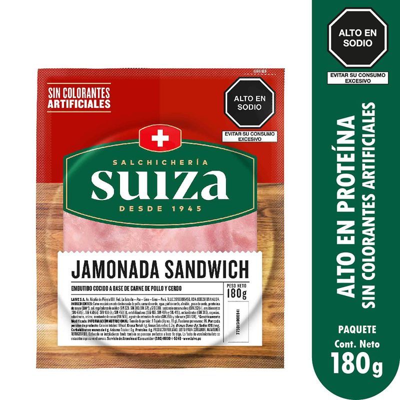 SUIZA - Jamonada Sandwich Suiza 180 g