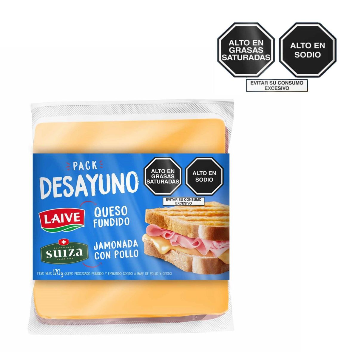 LAIVE - PACK QUESO FUNDIDO Y JAMONADA CON POLLO X 170 GR