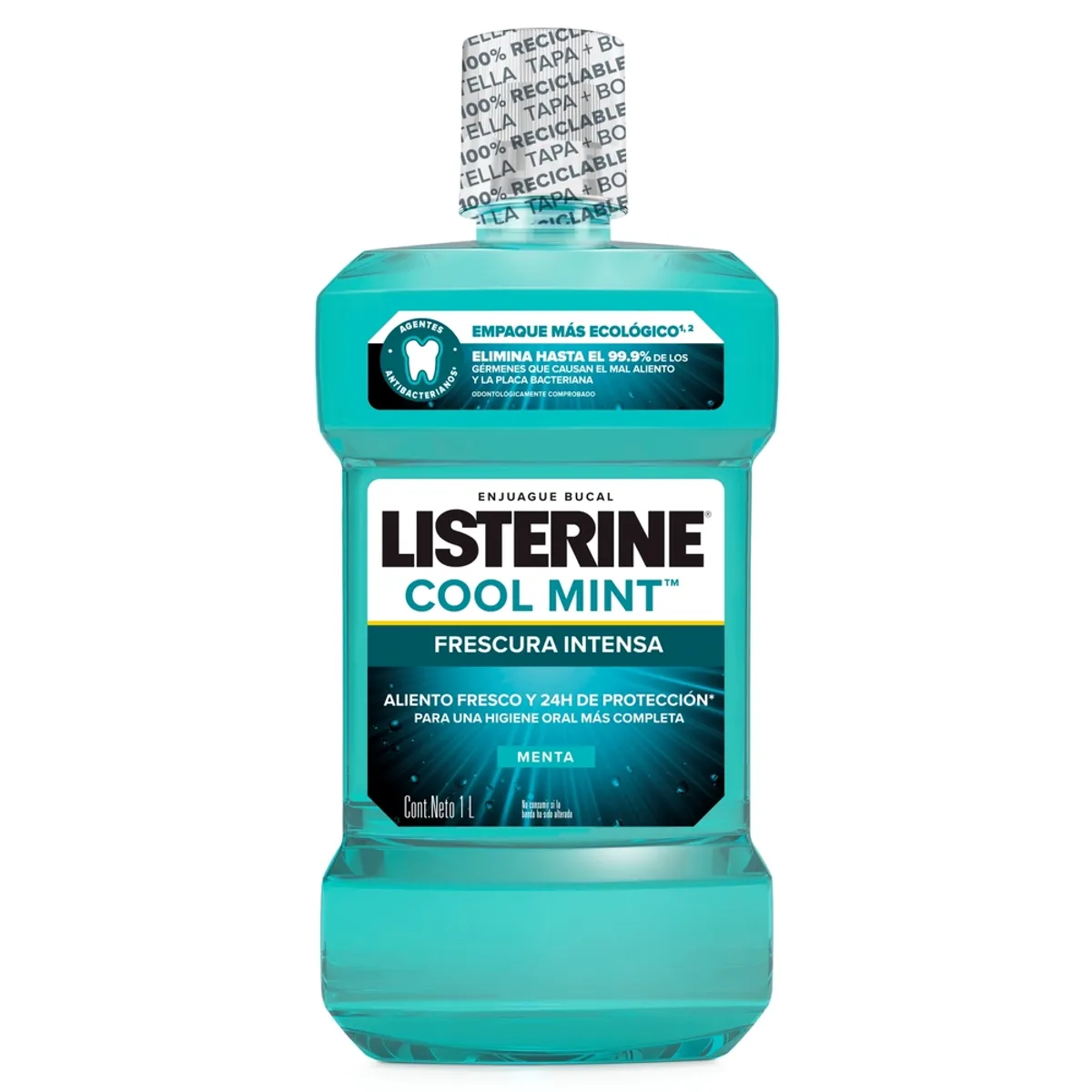 LISTERINE - Enjuague Bucal Listerine Cool Mint Botella 1 L