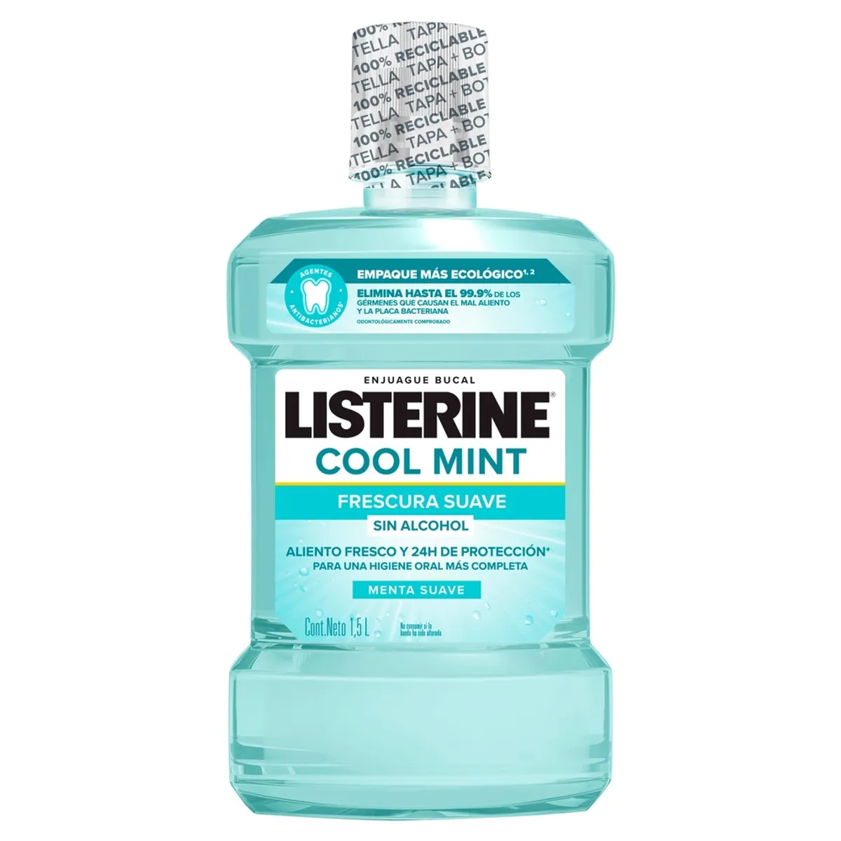 LISTERINE - Enjuague Bucal Listerine Cool Mint Zero Botella 1.5 L