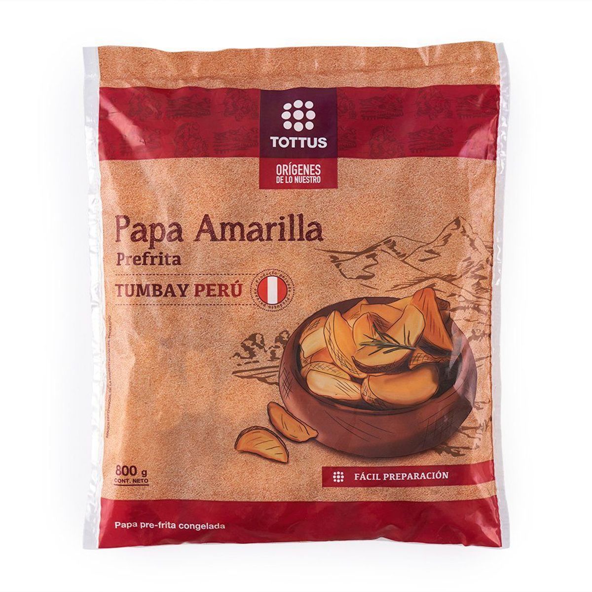 TOTTUS - Papa Tumbay Pre Frita Tottus Congelada Bolsa 800 g