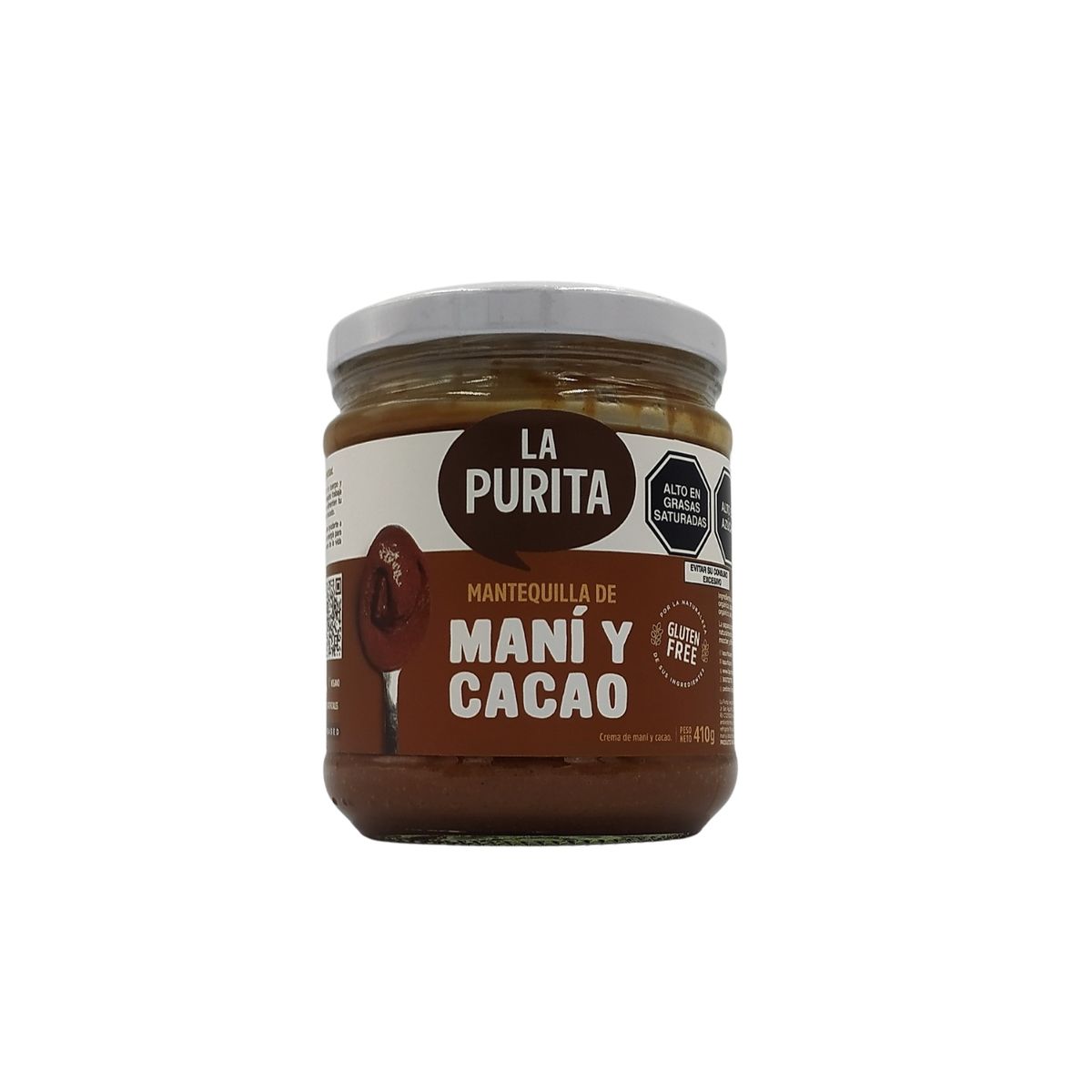 LA PURITA - Mantequilla de Maní y Cacao Envase 410 g