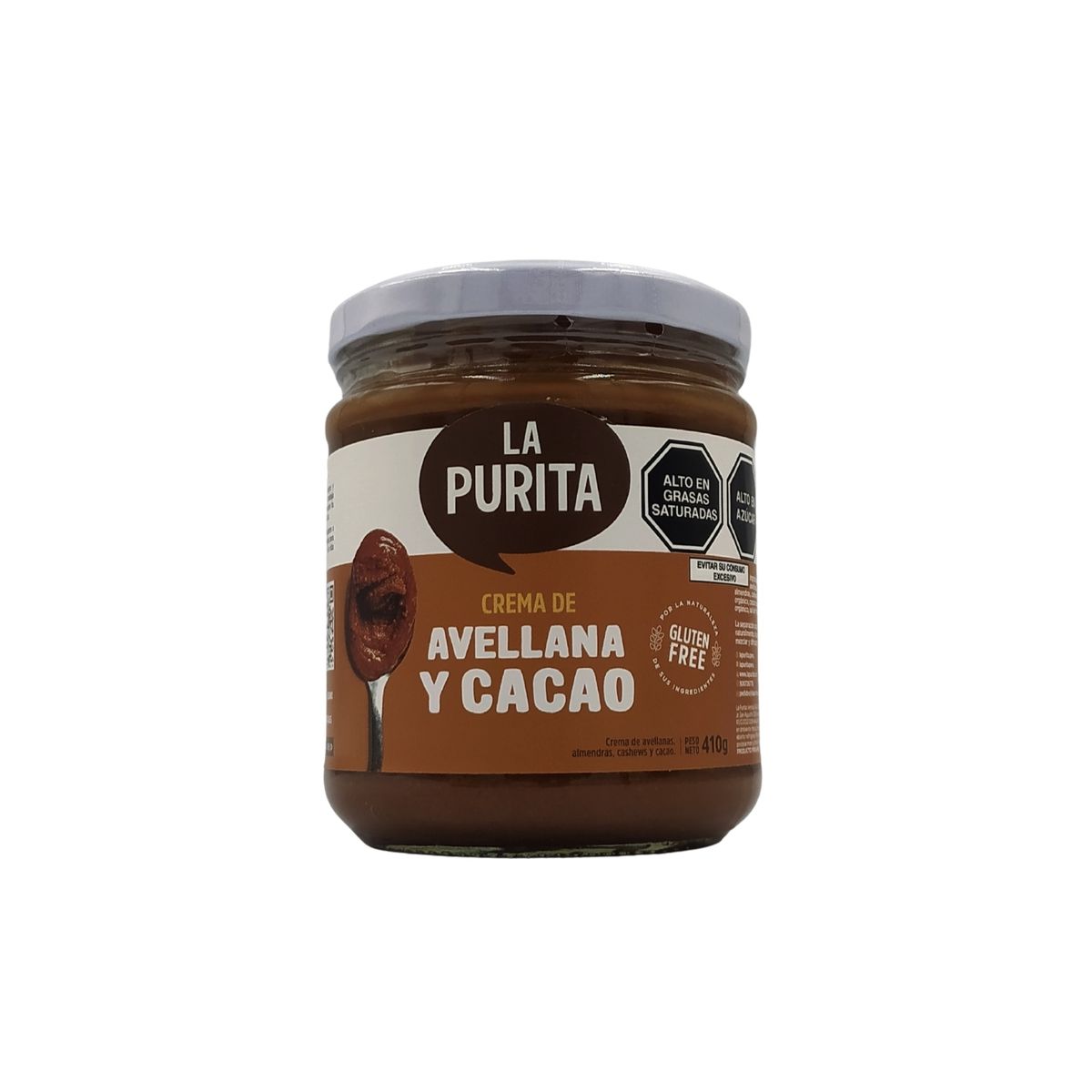 LA PURITA - Mantequilla de Avellanas y Cacao Envase 410 g