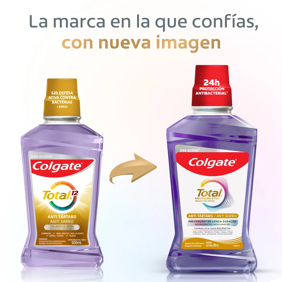 COLGATE - Enjuague Bucal Colgate Total 12 Anti Sarro Botella 500 mL
