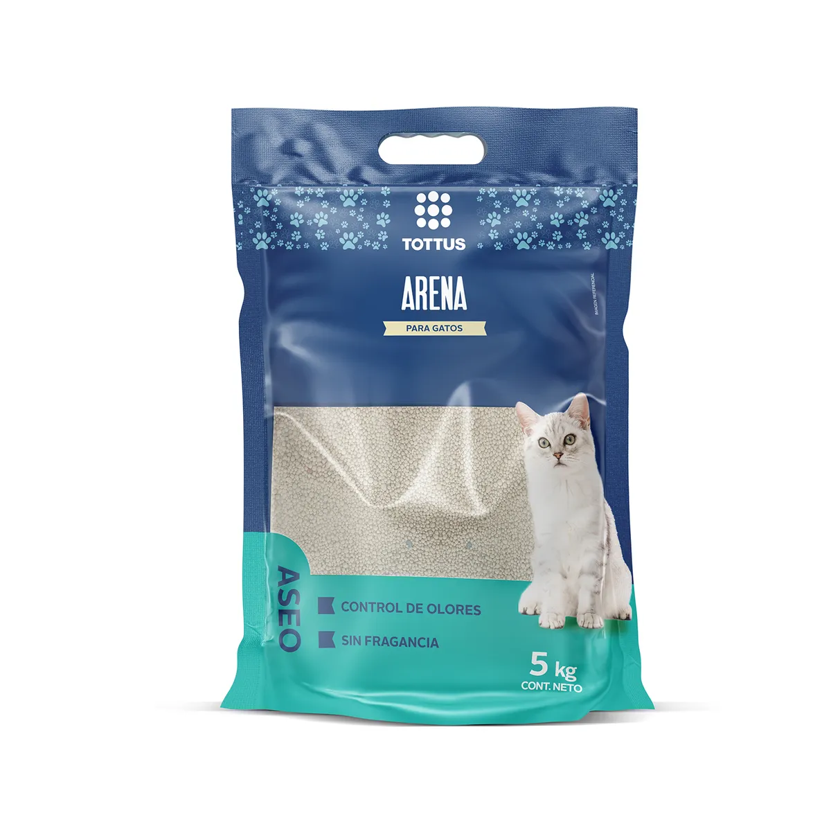 TOTTUS - Arena para Gato Tottus Sin Perfume Bolsa 5 Kg