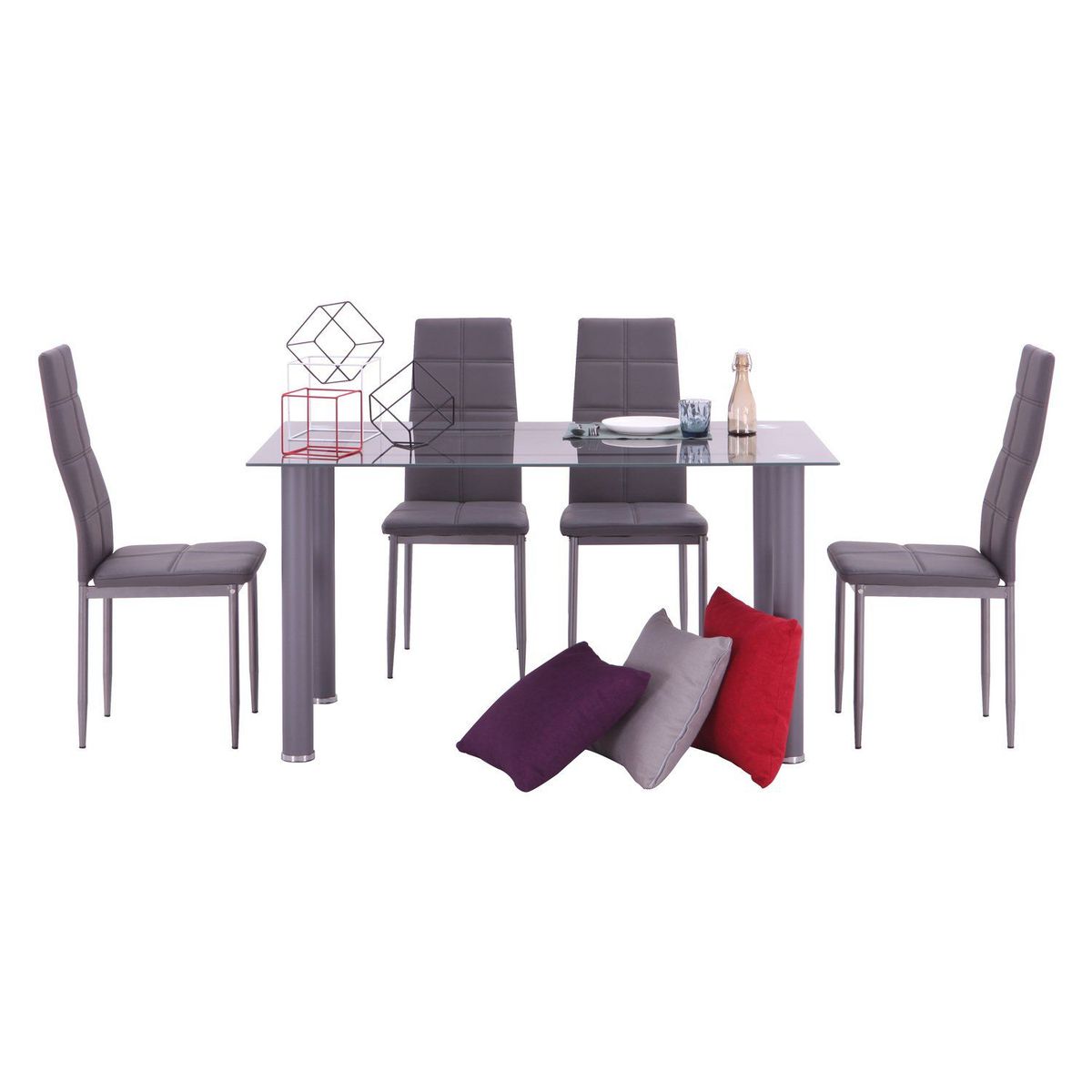 CASA JOVEN - Juego de Comedor 4P Miami 110X70X75Cm