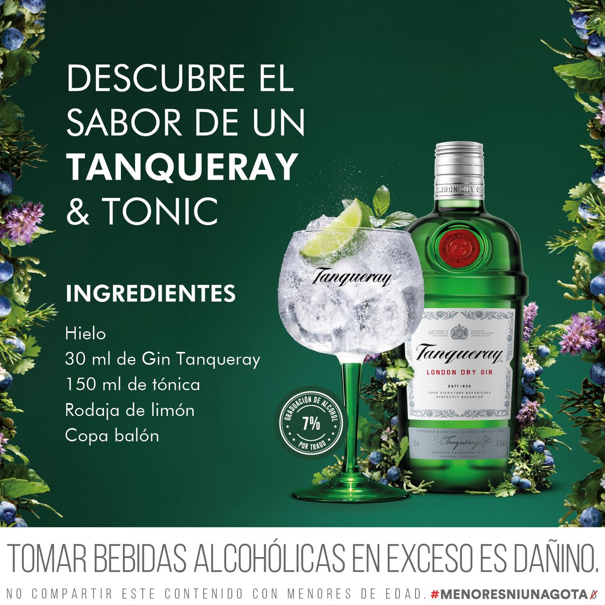 TANQUERAY - Gin London Tanqueray Botella 700 mL