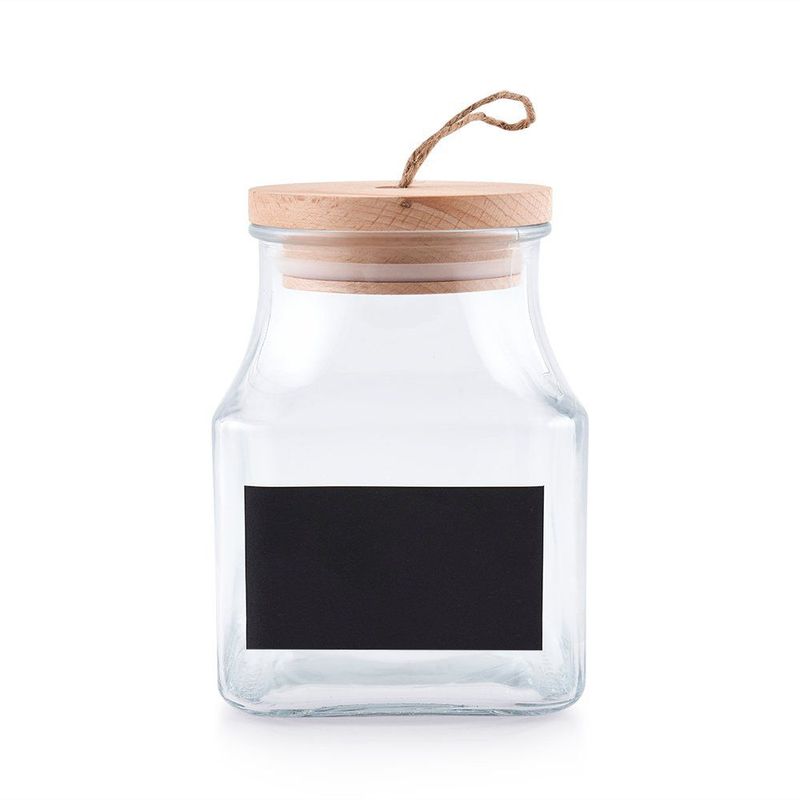 CASA JOVEN - Canister Tapa Madera Con Pizarra 1300 ml