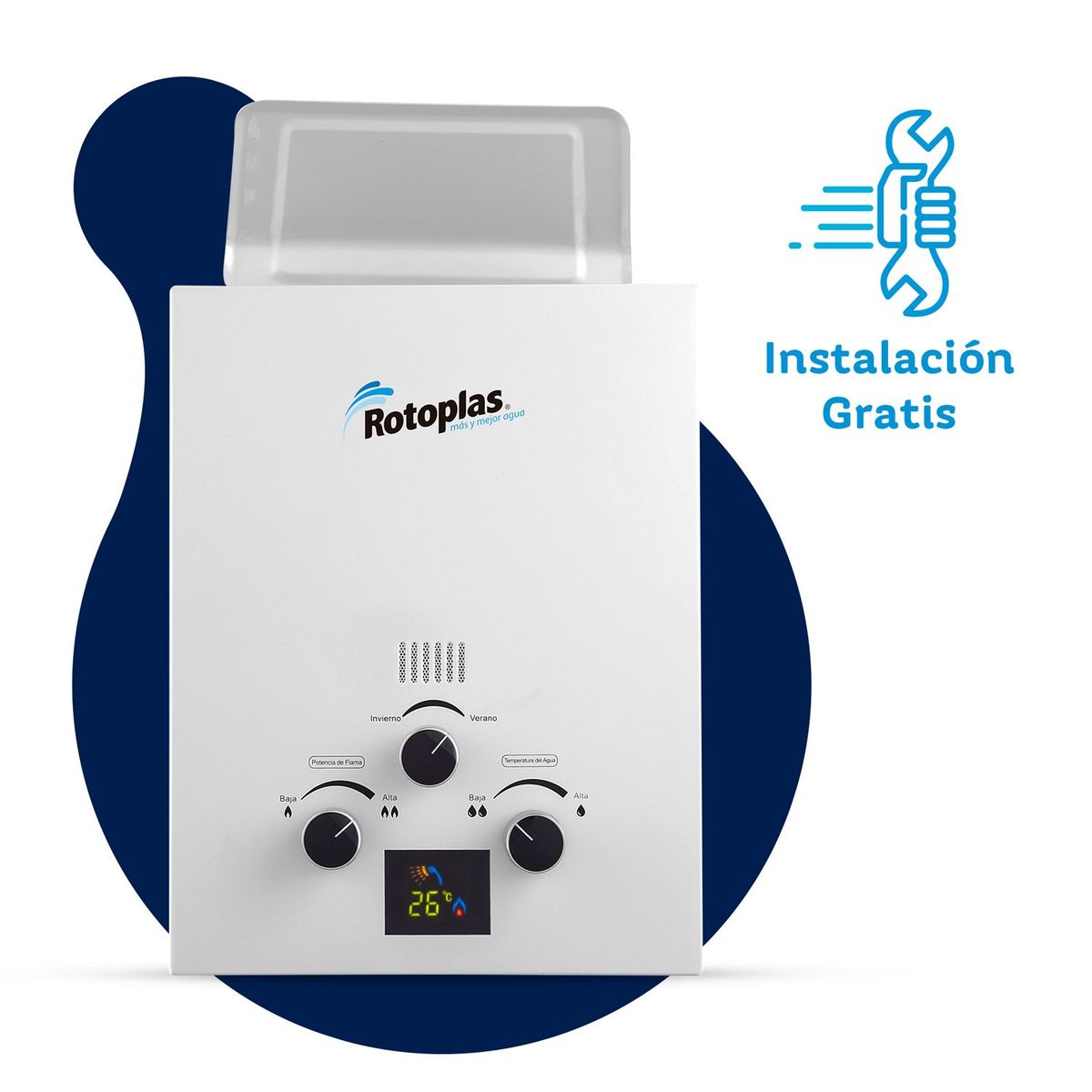 ROTOPLAS - Terma a Gas Flaming 5.5L Gn