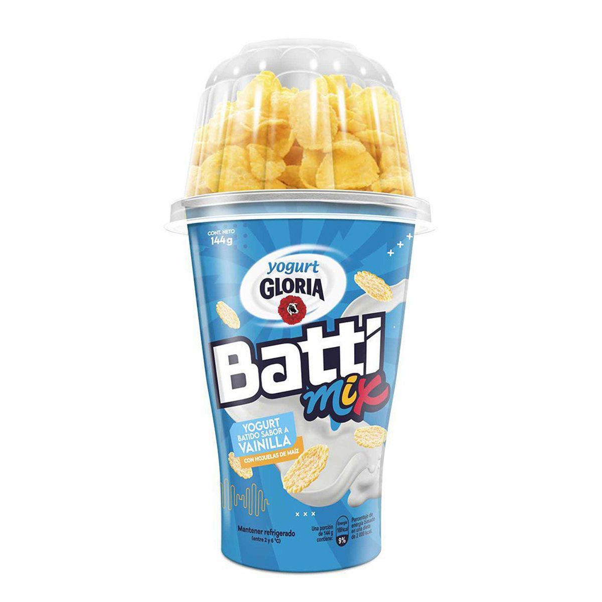 GLORIA - Yogurt Gloria Batimix Vainilla con Hojuelas Envase 145 g