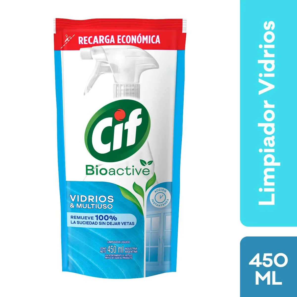 CIF - Limpiavidrios Líquido Cif Multiusos Doypack 450 mL