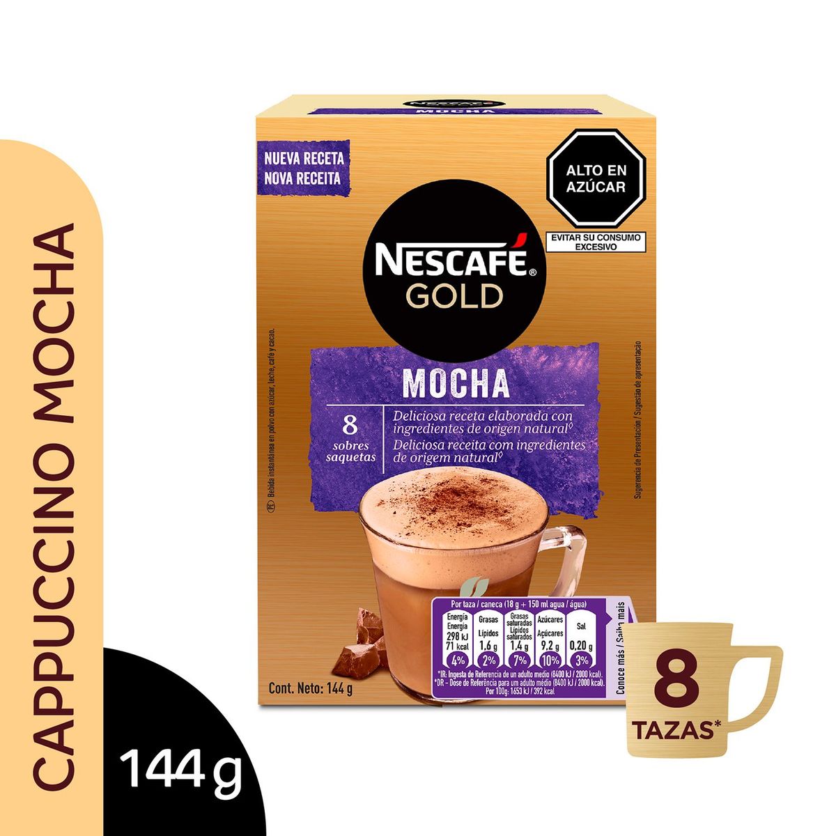 NESCAFE - Bebida Mocha Nescafe 8 sachets