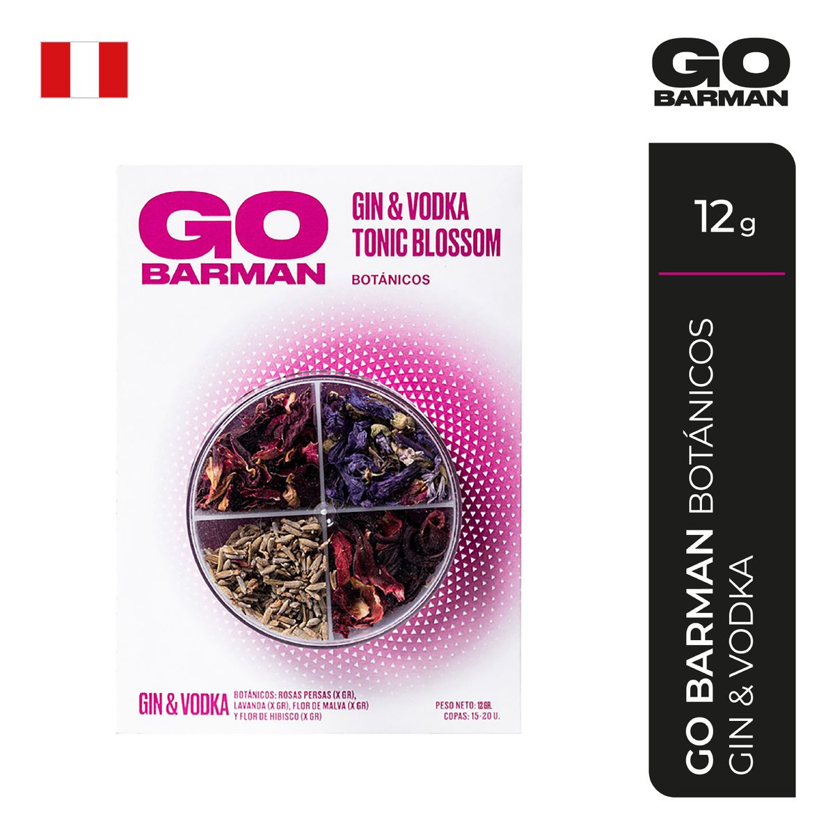 GO BARMAN - Botánicos Go Barman Gin & Vodka Blossom Envase 12 g