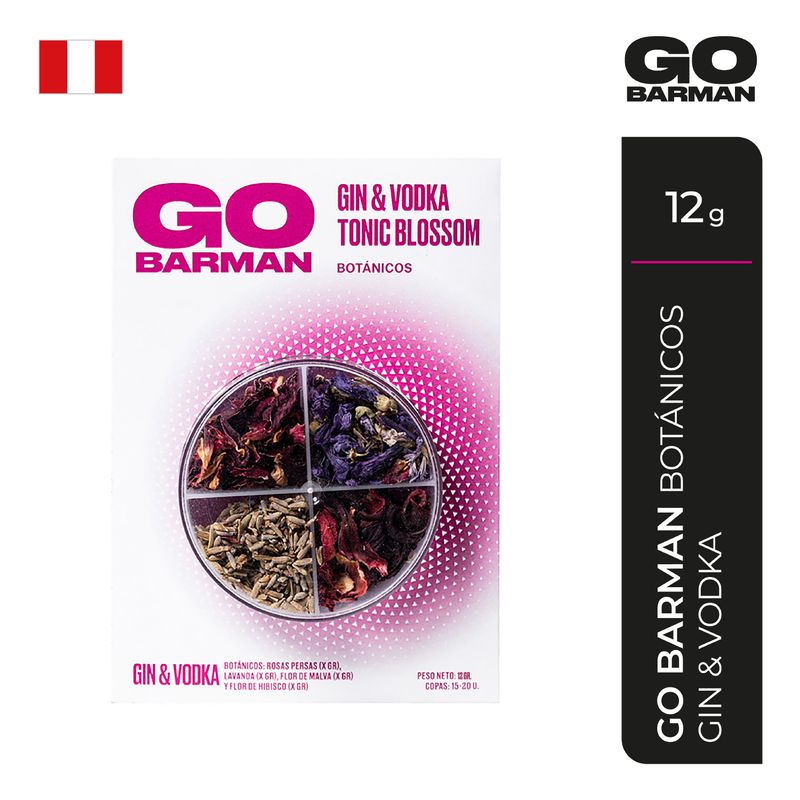 GO BARMAN - Botánicos Go Barman Gin & Vodka Blossom Envase 12 g