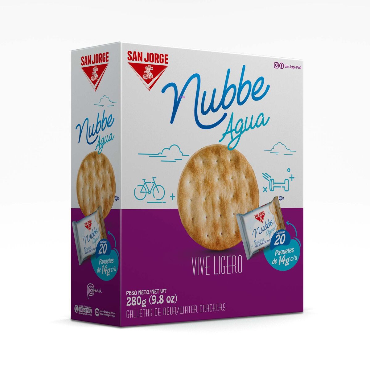 SAN JORGE - Galletas Nubbe Agua 280 g