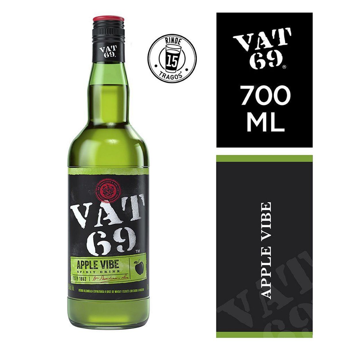 VAT69 - Whisky VAT69 Apple Botella 700 mL