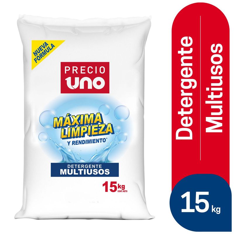 PRECIO UNO - Detergente Precio Uno Polvo Multiusos Bolsa 15 Kg