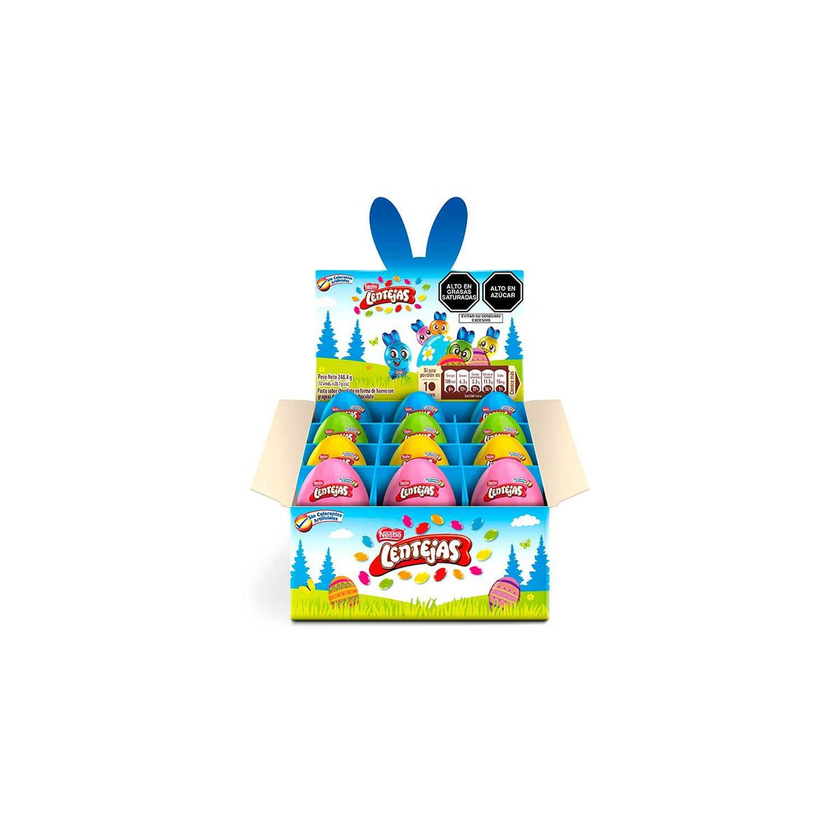 LENTEJAS - Huevo de Chocolate Lentejas Caja 12 Und