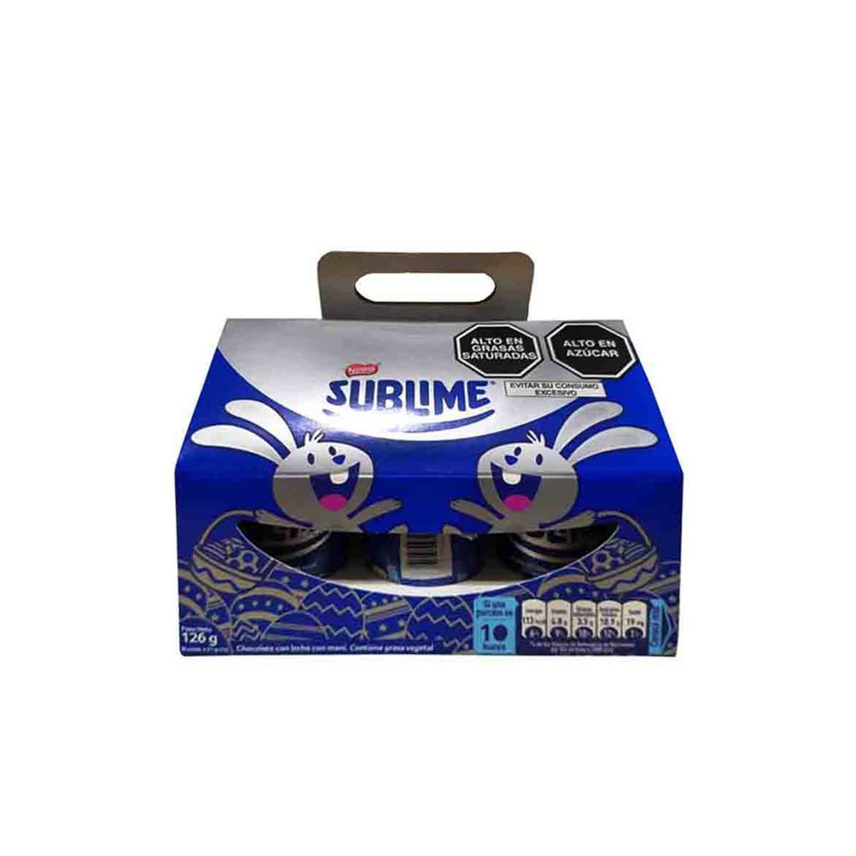 SUBLIME - Huevo de Chocolate Sublime Con Leche y Maní Caja 6 Und