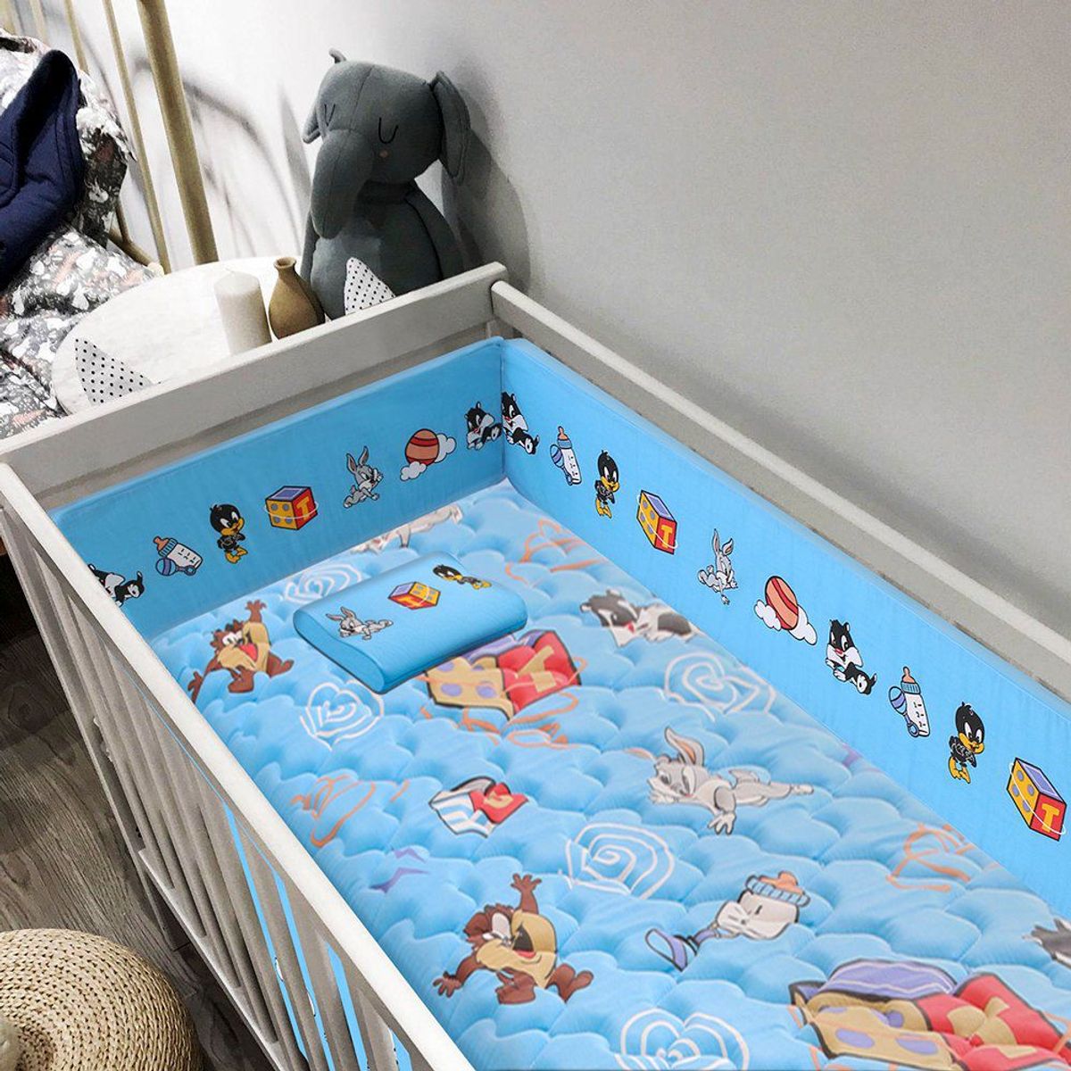 FORLI - Colchon Cuna Looney Baby Celes +Prot+Alm