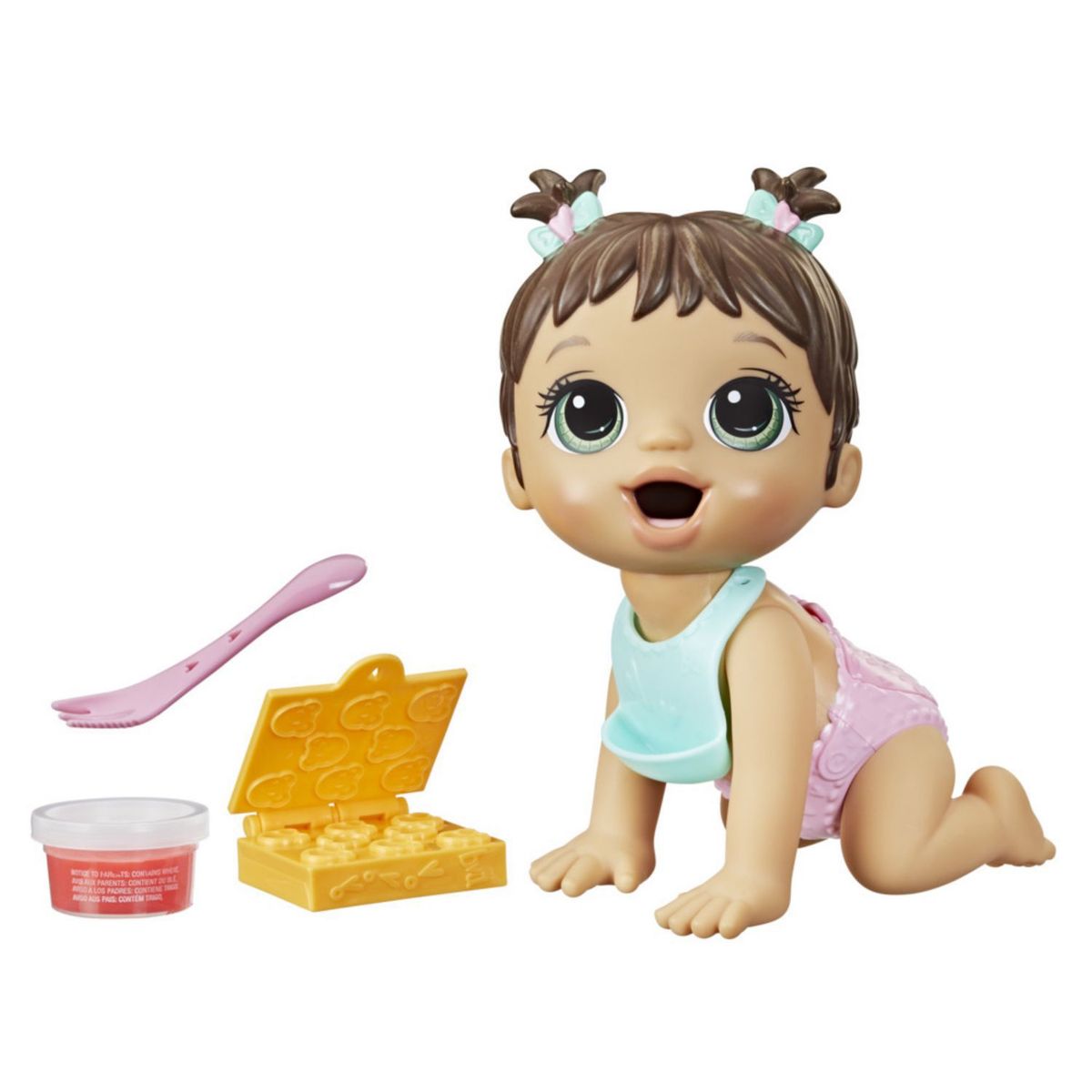 BABY ALIVE - Muñeca Baby Alive Hora de Comer Cabello Castaño