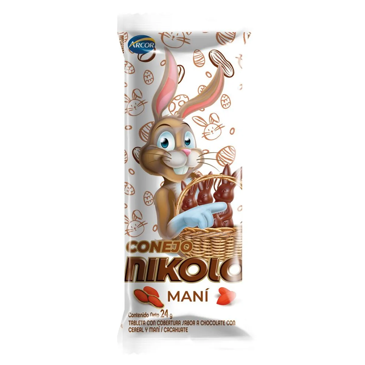 NIKOLO - Conejo Nikolo Chocolate Empaque 24 g