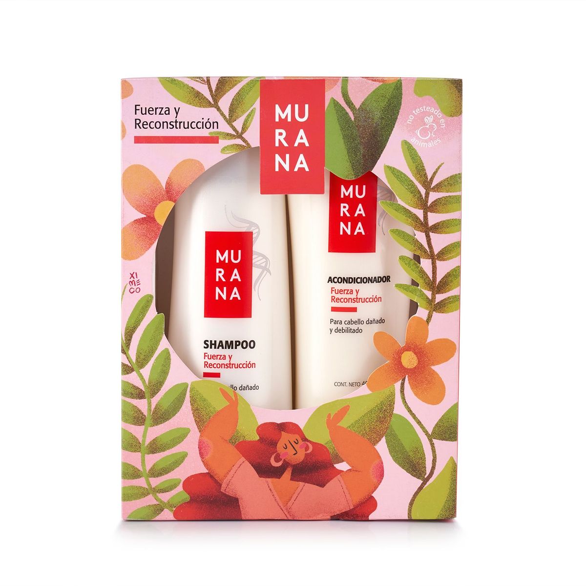 MURANA - Pack Murana Fuerza y Reconstrucción Shampoo 400 mL + Acondicionador 400 mL