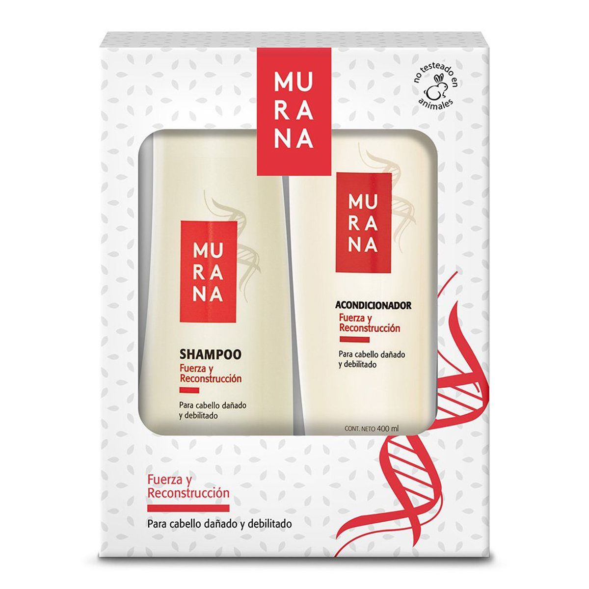 MURANA - Pack Murana Fuerza y Reconstrucción Shampoo 400 mL + Acondicionador 400 mL
