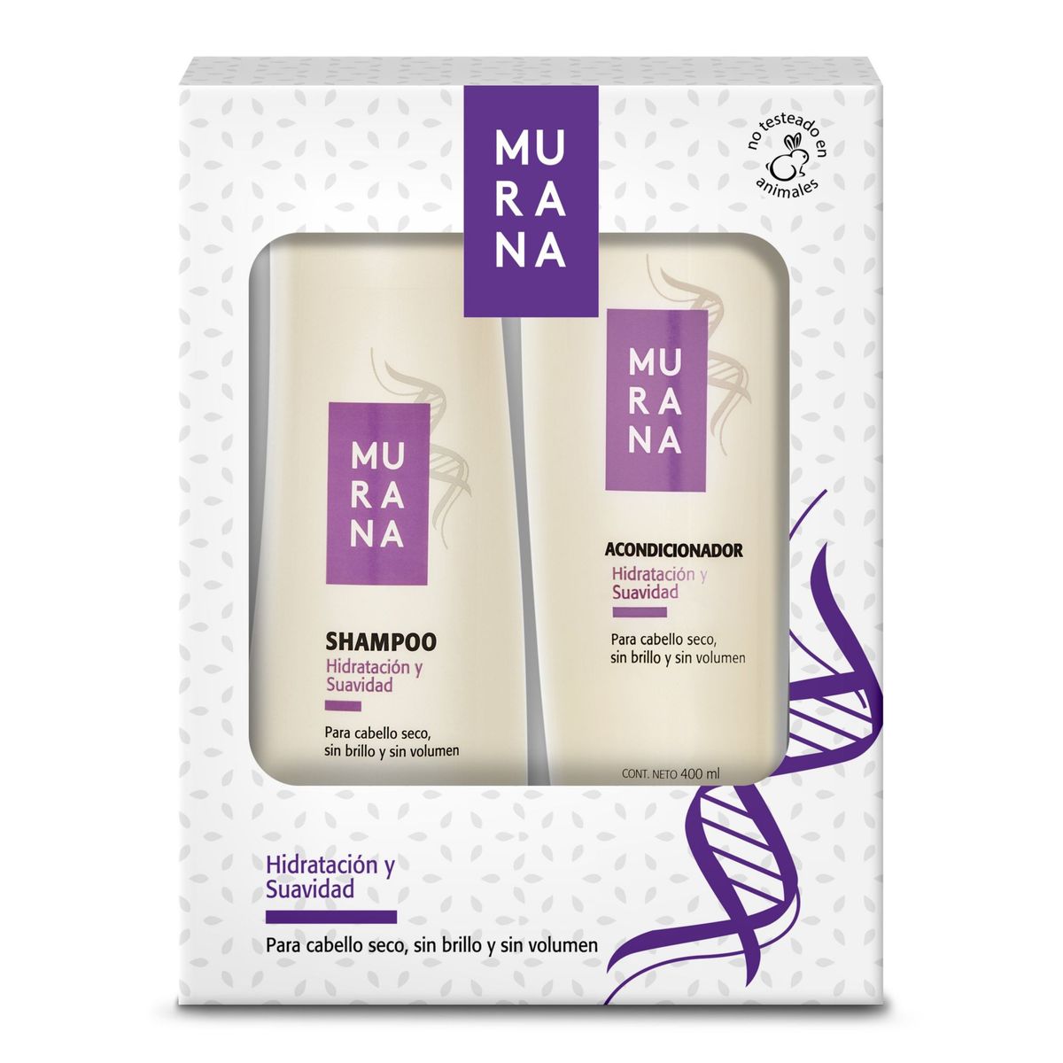 MURANA - Pack Murana Hidratación y Suavidad Shampoo 400 mL + Acondicionador 400 mL
