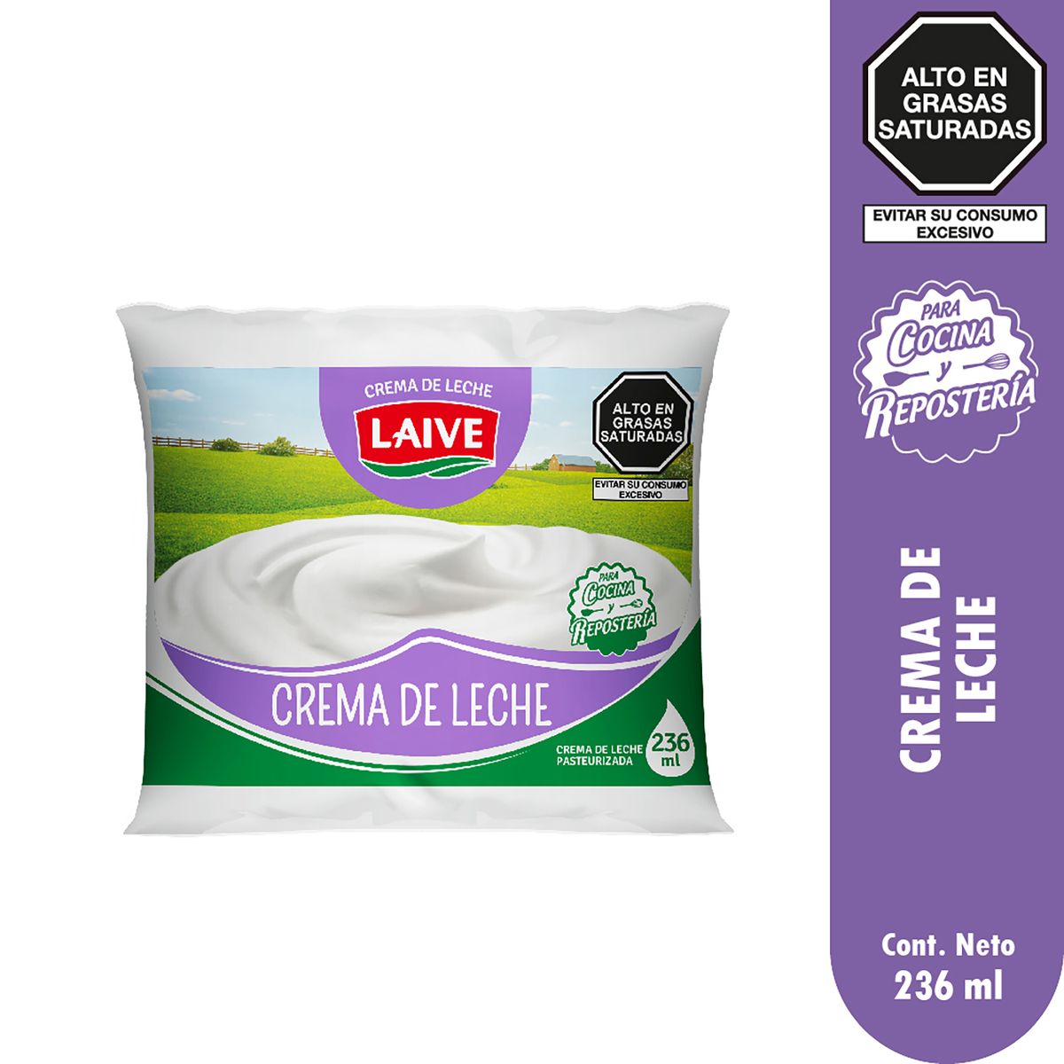 LAIVE - Crema de Leche Laive Bolsa 236 mL
