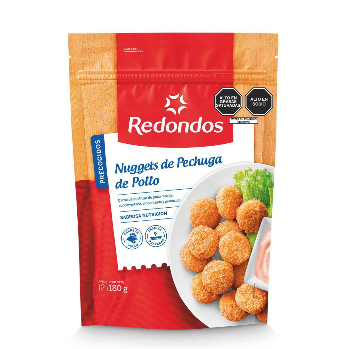 REDONDOS - Nuggets de Pechuga de Pollo Redondos Empaque 180 g