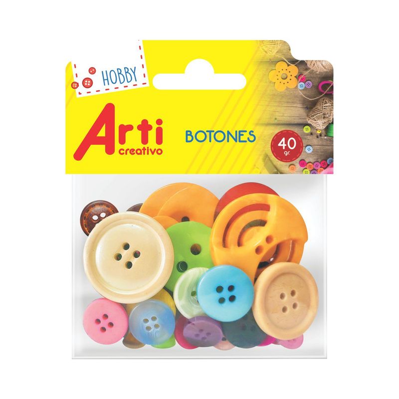 ARTI CREATIVO - Botones Arti Creativo Bolsa 40 G