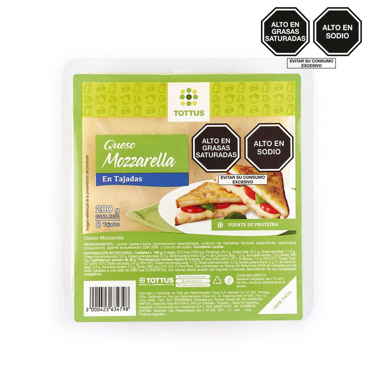 TOTTUS - Queso Mozzarella 200 g
