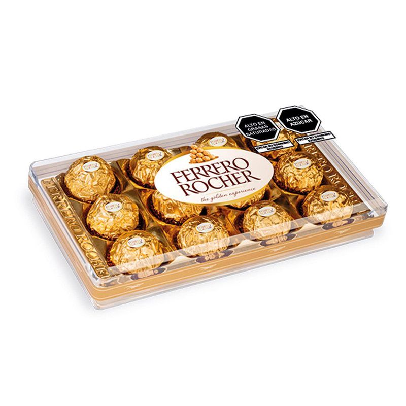 FERRERO ROCHER - Bombones Ferrero Rocher Chocolate y Avellana Empaque 150 g
