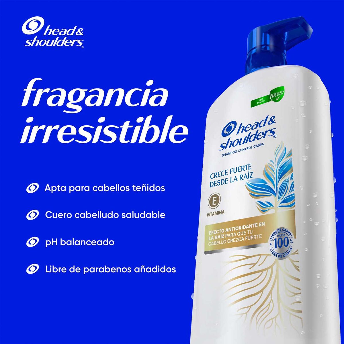 HEAD SHOULDERS - Shampoo Head & Shoulders Crece Fuerte Desde La Raíz Botella 1 L
