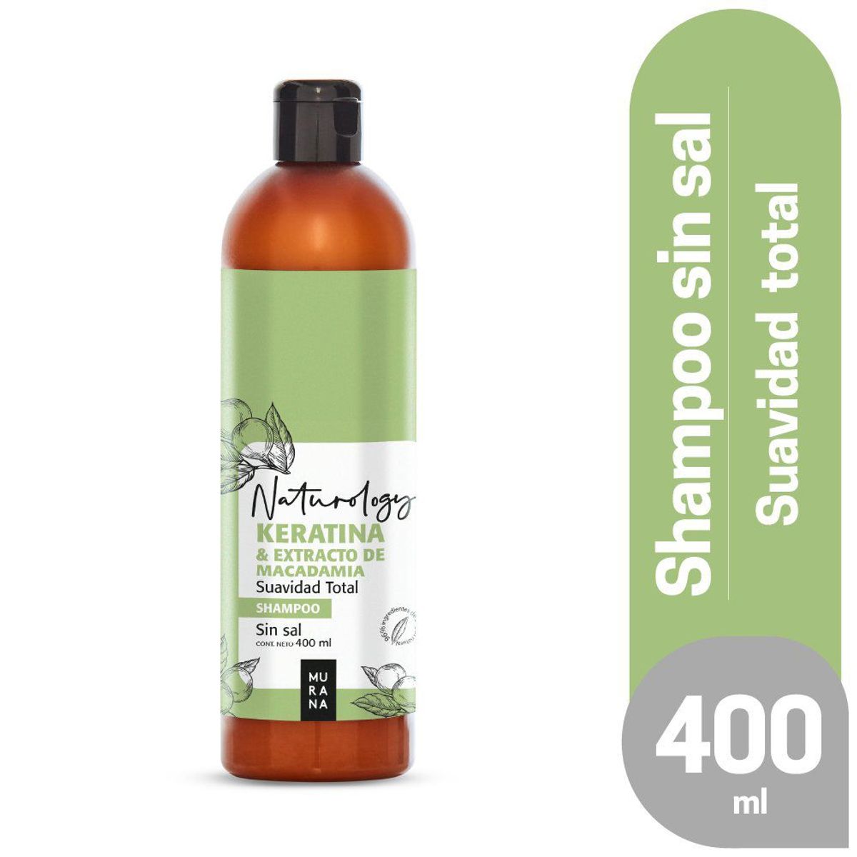 MURANA - Shampoo Sin Sal Murana Keratina y Macadamia Envase 400 mL