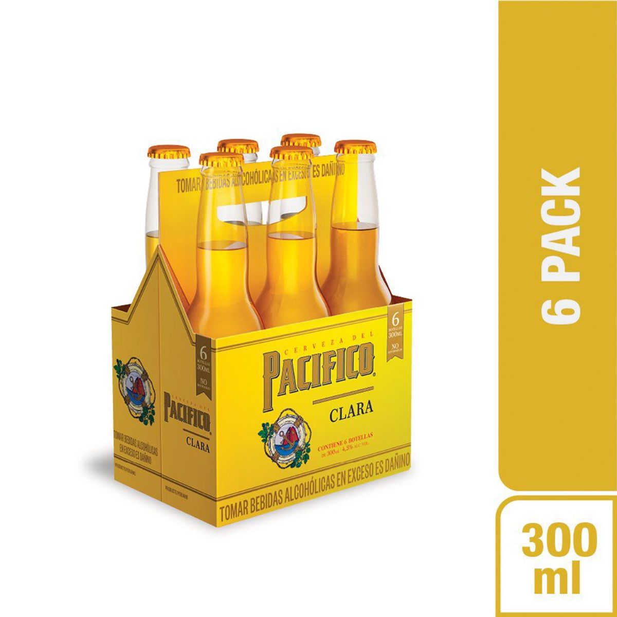 PACIFICO - CERVEZA PACIFICO CLARA BOTELLA 300ML X 6UND