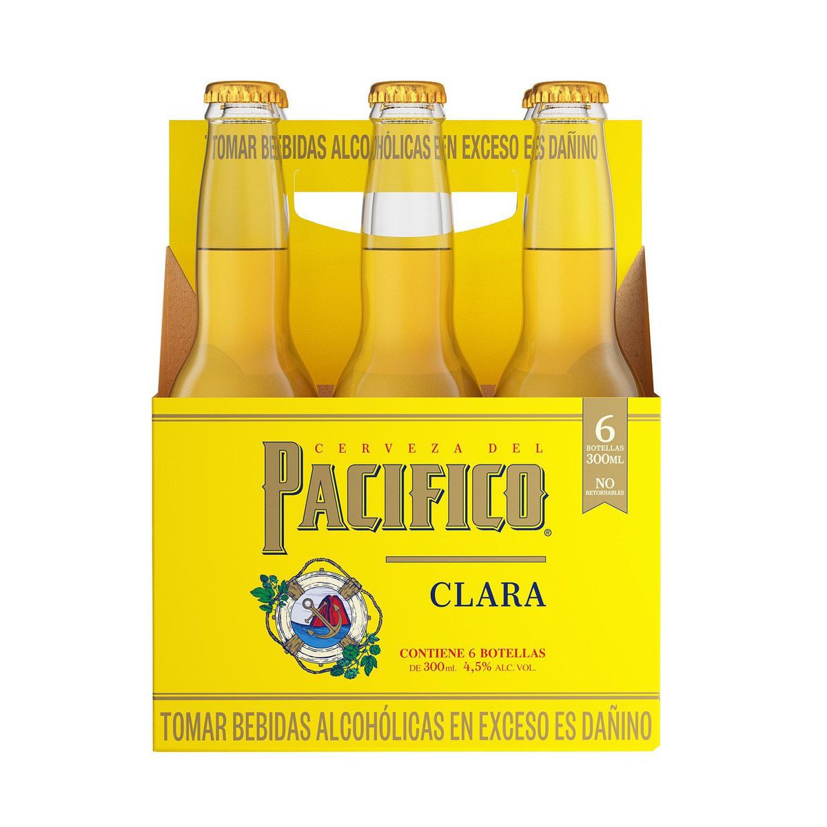 PACIFICO - CERVEZA PACIFICO CLARA BOTELLA 300ML X 6UND