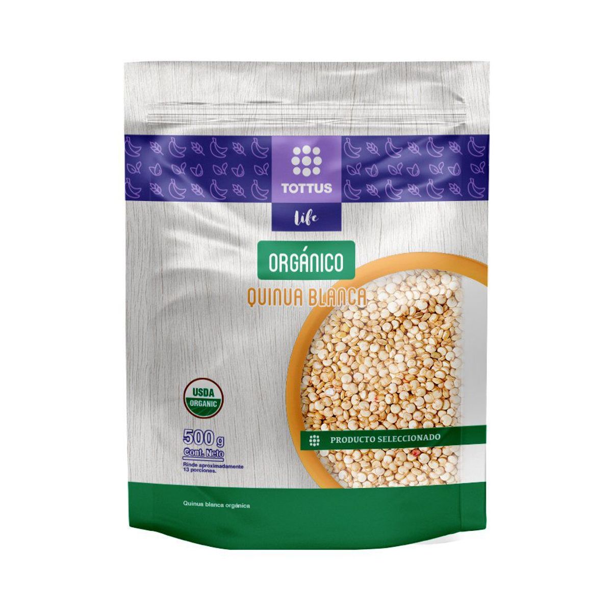TOTTUS LIFE - Quinua Blanca Orgánica Tottus Life Doypack 500 g